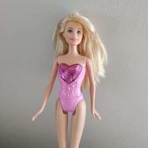 Blonde Hair Doll with Pink Dress